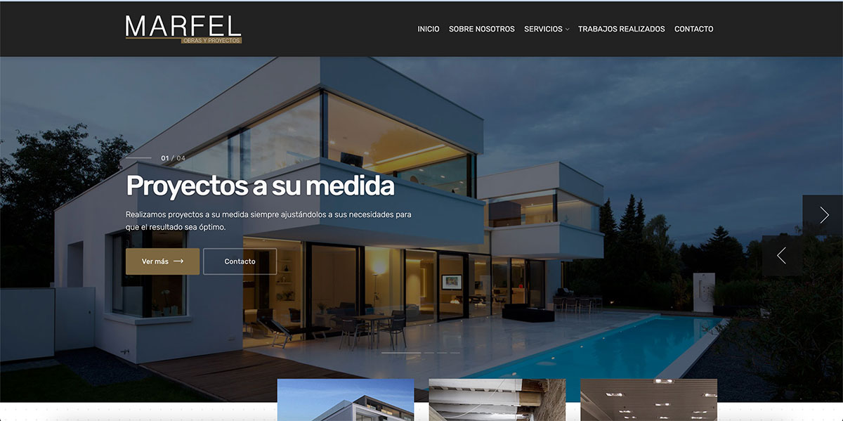 Página web hecha en WordPress - Marfel
