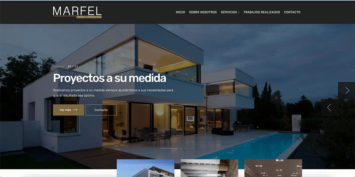 Página web hecha en WordPress - Marfel